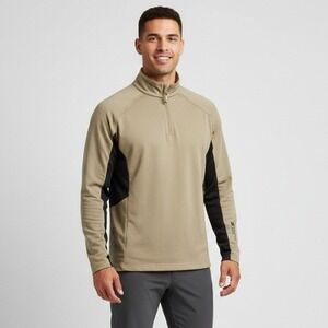 Mountain Force Golf Jacket Men's Sz 50/M Half Zip Mock Neck Colorblock Athletic